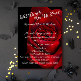 Bold Goth Moody "Til Death Do us Part" Hochzeit Einladung