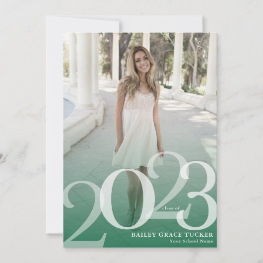 Bold GRAD 2023 Overlay Green Abschluss Ankündigung (Vorderseite)