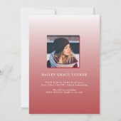 Bold GRAD 2023 Overlay Red Abschluss Ankündigung (Rückseite)