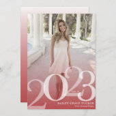 Bold GRAD 2023 Overlay Red Abschluss Ankündigung (Vorne/Hinten)