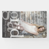 Bold GRAD Black Ombre Overlay Foto Abschluss Banner (Horizontal)