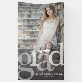 Bold GRAD Black Ombre Overlay Foto Abschluss Banner