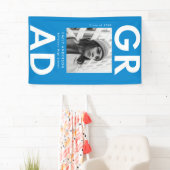 Bold Grad Blue Foto Graduation Banner (Insitu)