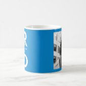 Bold Grad Blue Foto Graduation Kaffeetasse (Mittel)