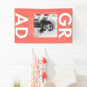 Bold Grad Coral Photo Graduation Banner (Insitu)