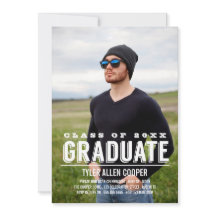 BOLD GRAD Foto Graduation Party Ankündigung