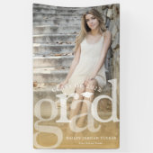 Bold GRAD Gold Ombre Overlay Foto Abschluss Banner (Vertikal)