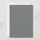 Bold GRAD Gray auf Dark Maroon Abschluss Ankündigung (Rückseite)