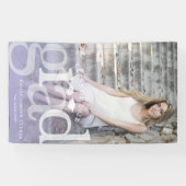 Bold GRAD Lila Ombre Overlay Foto Abschluss Banner (Horizontal)