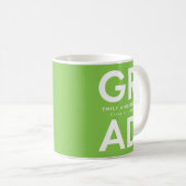 Bold Grad Lime Green Abschluss Kaffeetasse (VorderseiteRechts)