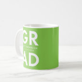 Bold Grad Lime Green Abschluss Kaffeetasse (Vorderseite Links)