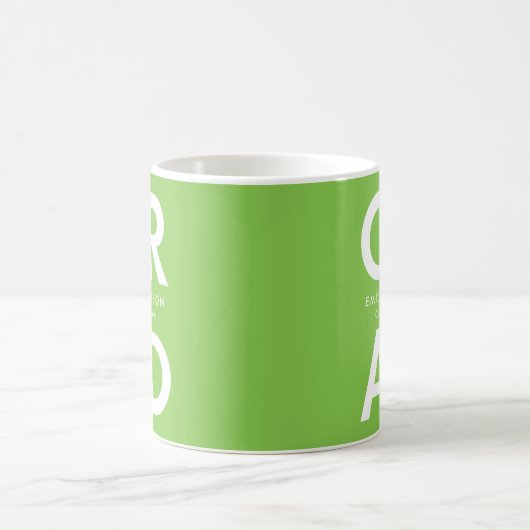 Bold Grad Lime Green Abschluss Kaffeetasse (Mittel)