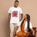 Bold grad modern trendy graduation personalized T-Shirt<br><div class="desc">Celebrate your Class of 2026 grad in style with this bold, fully customizable graduation shirt featuring a vibrant red cap-and-gown design, graffiti‑style name, and space for your own photos. Personalize the name, school, and year to create a one‑of‑a‑kind keepsake your senior will be excited to wear for pictures, parties, and...</div>