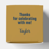 Bold GRAD Navy and Gold Graduation Party Geschenkschachtel (Oben)