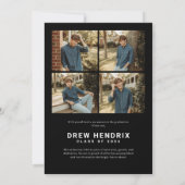 Bold Grad PhotoPop Graduation Announcement Ankündigung (Rückseite)