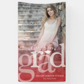 Bold GRAD Red Ombre Overlay Foto Abschluss Banner (Vertikal)