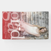 Bold GRAD Red Ombre Overlay Foto Abschluss Banner (Horizontal)