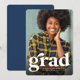 Bold grad vertikaler Foto Abschluss Ankündigung