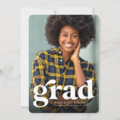 Bold grad vertikaler Foto Abschluss Ankündigung (Vorderseite)