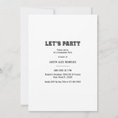 Bold Graduate Moderner Abschluss Einladung (Rückseite)