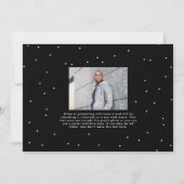 Bold graduieren einfach coolen zwei Foto Abschluss Ankündigung (Rückseite)