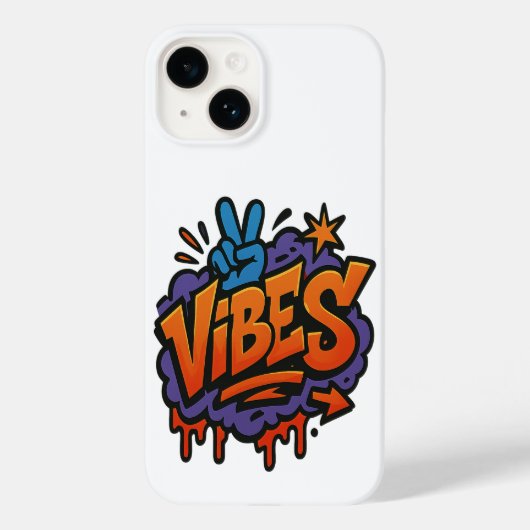 Bold Graffiti "Vibes Street Art" Case-Mate iPhone Hülle (Rückseite)