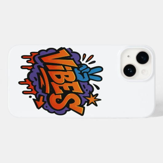 Bold Graffiti "Vibes Street Art" Case-Mate iPhone Hülle (Rückseite (Horizontal))