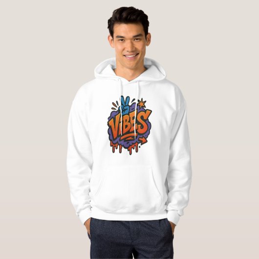Bold Graffiti "Vibes Street Art" Hoodie (Vorne ganz)