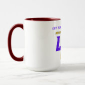 Bold Grandeur | Crimson und Gold Abstrakt Tasse (Links)