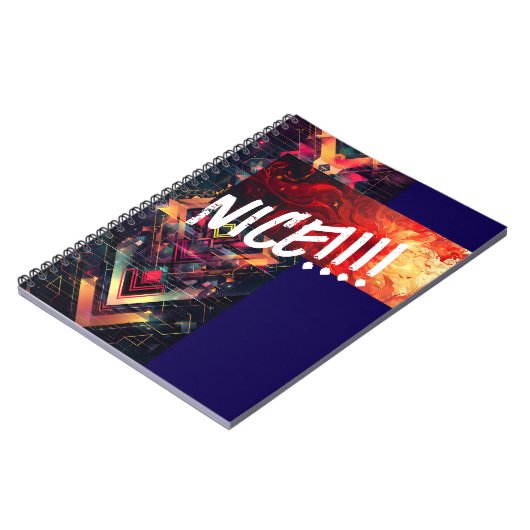 Bold Graphic "NICE!!!!!" Notizbuch Notizblock (Linke Seite)