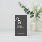 BOLD GRAY ELECTRICIAN MODERN BUSINESS CARD VISITENKARTE (Stehend Vorderseite)