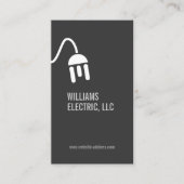 BOLD GRAY ELECTRICIAN MODERN BUSINESS CARD VISITENKARTE (Vorderseite)