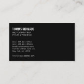 Bold Gray Grunge Brushstroke Visitenkarte (Rückseite)