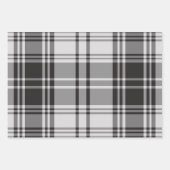 Bold Gray Plaid Modern Minimalist Gift Geschenkpapier Set (Vorderseite 2)