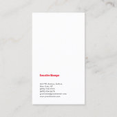 Bold Gray White Minimalistisch Modern Elegant Visitenkarte (Rückseite)