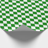 Bold Green and White Chevron Pattern Classic Geschenkpapier (Ecke)