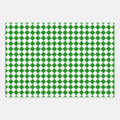Bold Green and White Chevron Pattern Classic Geschenkpapier Set (Vorderseite 2)