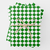Bold Green and White Chevron Pattern Classic Geschenkpapier Set (Beispiel)