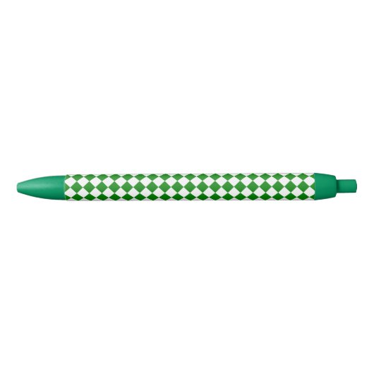 Bold Green and White Chevron Pattern Classic Kugelschreiber (Vorderseite)