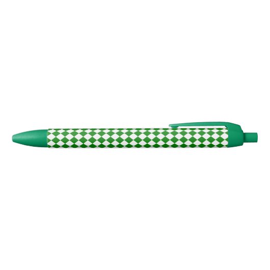 Bold Green and White Chevron Pattern Classic Kugelschreiber (Oberseite)