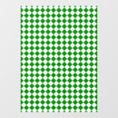 Bold Green and White Chevron Pattern Fensteraufkleber (Blatt)
