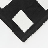 Bold Grid 091216 - Black on White Fleecedecke (Ecke)