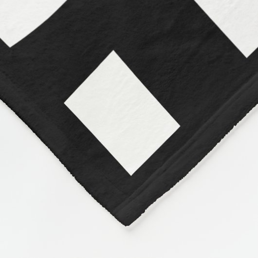 Bold Grid 091216 - Black on White Fleecedecke (Ecke)