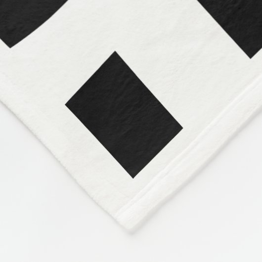 Bold Grid 091216 - White on Black Fleecedecke (Ecke)
