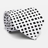 Bold Grid 091216 - White on Black Krawatte (Gerollt)