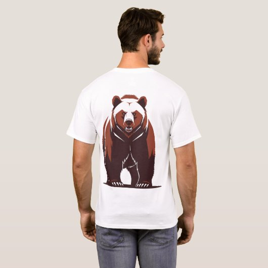 Bold Grizzly Bear T-Shirt (Schwarz voll)