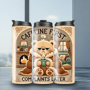 Bold Grumpy Bear Tumbler Thermosbecher