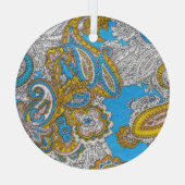 Bold Grungy Islamic Psychedelic Ornament Aus Glas (Rückseite)