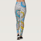 Bold Grungy Islamic Psychedelic Ornament Leggings (Rückseite)