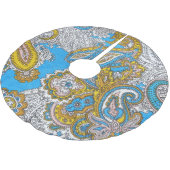 Bold Grungy Islamic Psychedelic Ornament Polyester Weihnachtsbaumdecke (Schrägansicht)